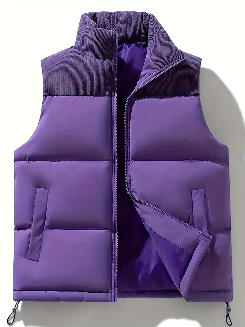 Gepolsterte Weste – mit Reißverschluss – Bodywarmer – Daunenweste – Herrenweste-HauteBerlin