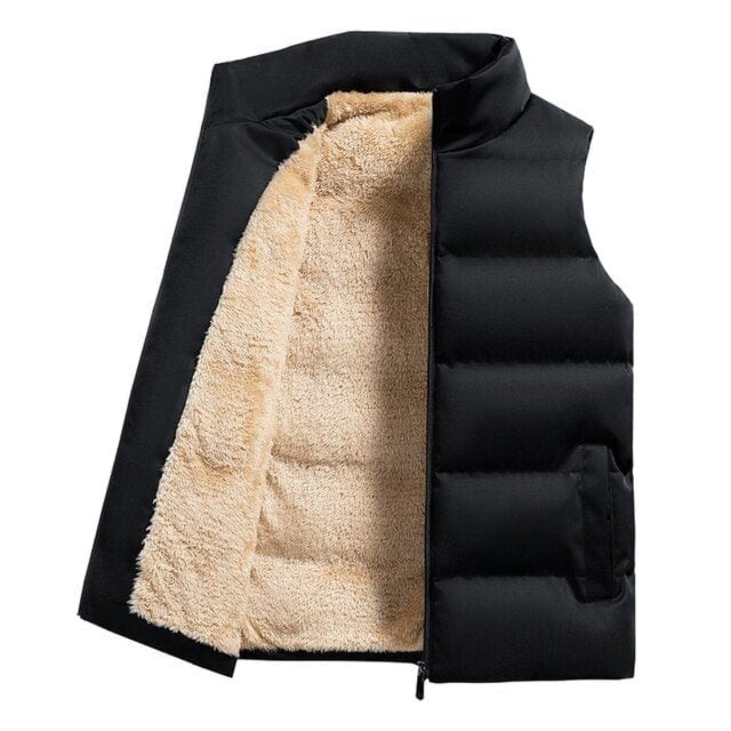 Gepolstertes Gilet - Herren Fleece gefütterte Pufferweste Bodywarmer-HauteBerlin