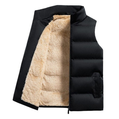 Gepolstertes Gilet - Herren Fleece gefütterte Pufferweste Bodywarmer-HauteBerlin