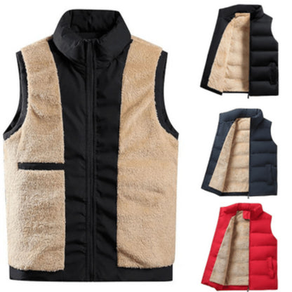 Gepolstertes Gilet - Herren Fleece gefütterte Pufferweste Bodywarmer-HauteBerlin