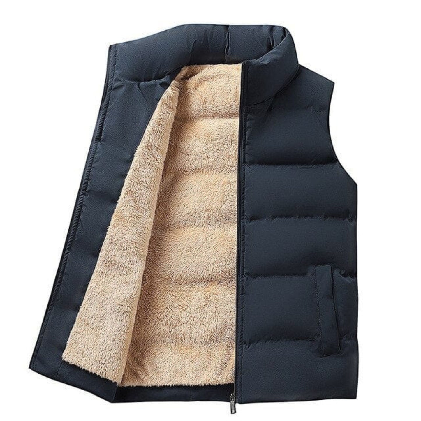 Gepolstertes Gilet - Herren Fleece gefütterte Pufferweste Bodywarmer-HauteBerlin