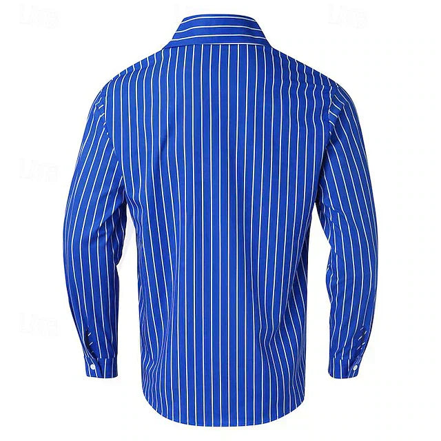 Gestreiftes Hemd | Langarm | Slim Fit | Hemd mit Knöpfen | Herrenhemden-HauteBerlin