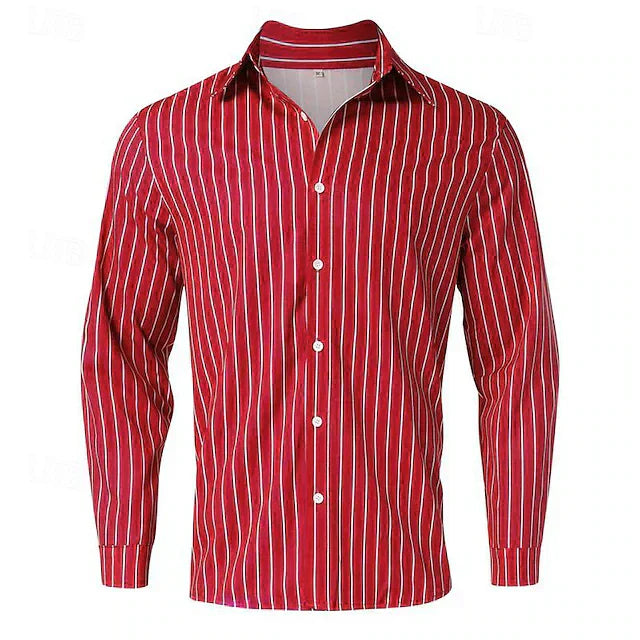 Gestreiftes Hemd | Langarm | Slim Fit | Hemd mit Knöpfen | Herrenhemden-HauteBerlin