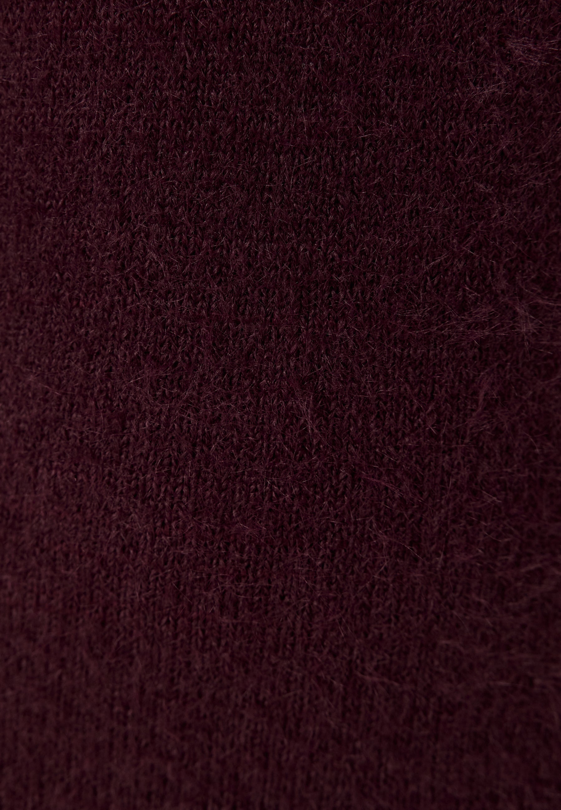 Gestricktes Minikleid | Flauschig | Langarm | Burgunderrotes Kleid | Jumperkleid-HauteBerlin