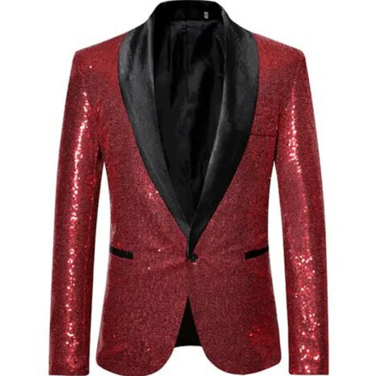 Glitzerblazer | Einreihig | Glitzernd | Partyblazer | Herrenblazer-HauteBerlin