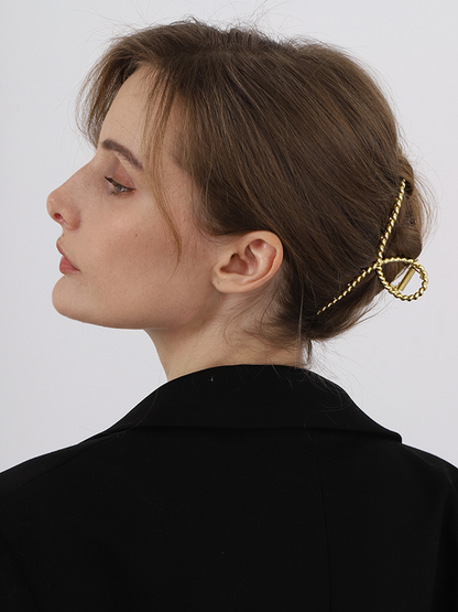 Haarspange | Goldfarben | Minimalistisch | Metall-Haarspange | Haarschmuck für Frauen-HauteBerlin