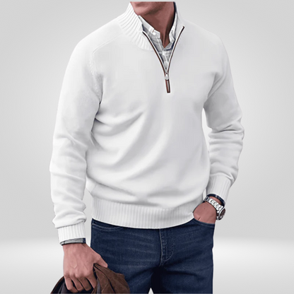 Halb-Reißverschluss-Pullover – Strickpullover mit Viertel-Reißverschluss für Herren-HauteBerlin