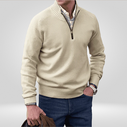 Halb-Reißverschluss-Pullover – Strickpullover mit Viertel-Reißverschluss für Herren-HauteBerlin