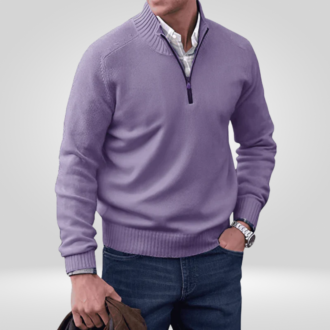 Halb-Reißverschluss-Pullover – Strickpullover mit Viertel-Reißverschluss für Herren-HauteBerlin