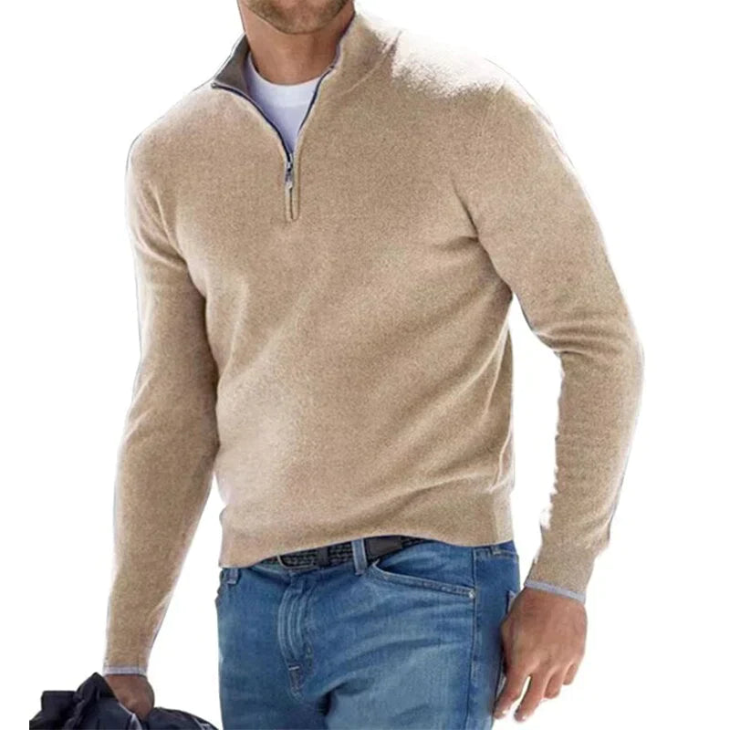 Half-Zip Pullover - Warmer Langarm-Strickpullover für Männer-HauteBerlin
