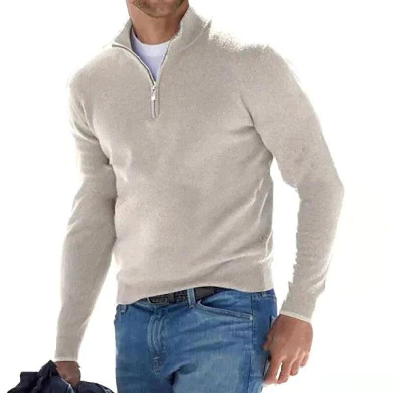 Half-Zip Pullover - Warmer Langarm-Strickpullover für Männer-HauteBerlin