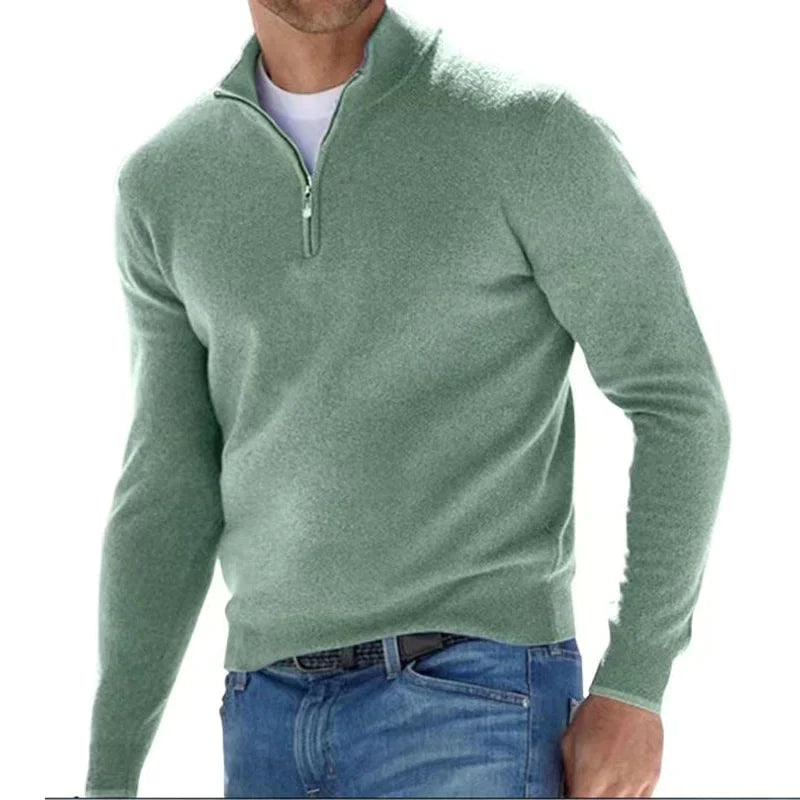 Half-Zip Pullover - Warmer Langarm-Strickpullover für Männer-HauteBerlin