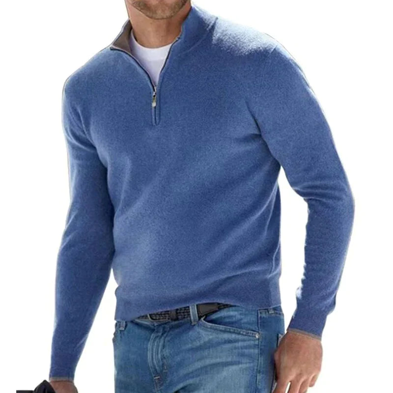 Half-Zip Pullover - Warmer Langarm-Strickpullover für Männer-HauteBerlin