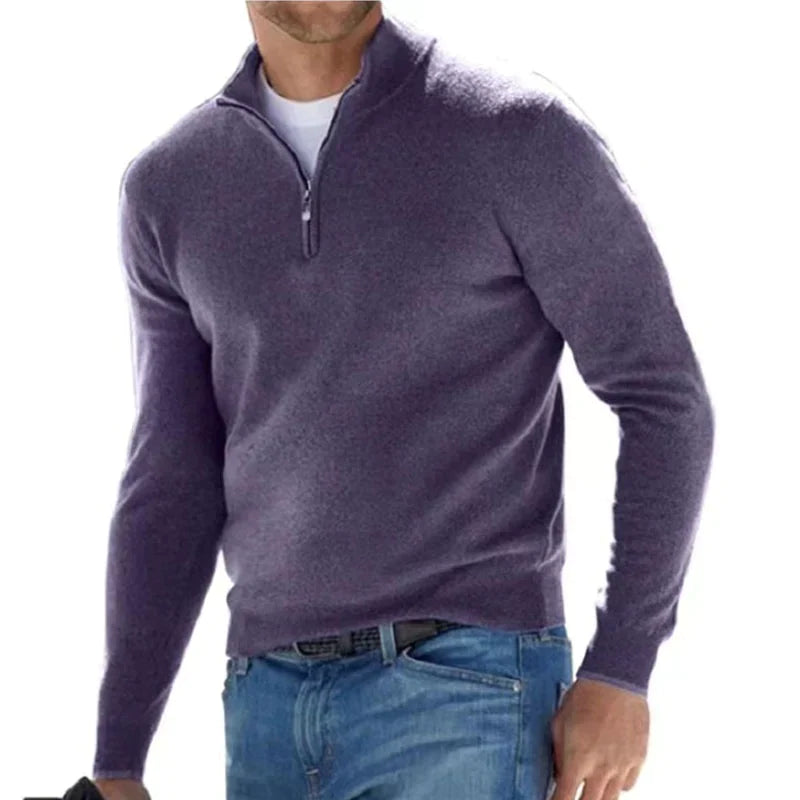 Half-Zip Pullover - Warmer Langarm-Strickpullover für Männer-HauteBerlin