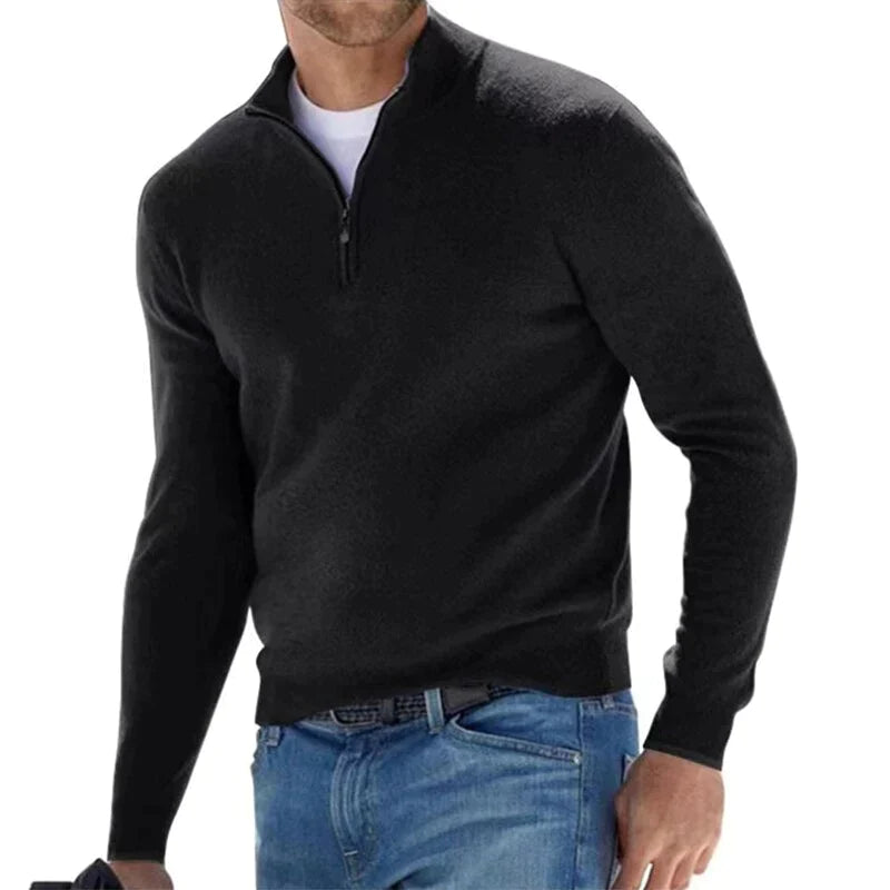 Half-Zip Pullover - Warmer Langarm-Strickpullover für Männer-HauteBerlin