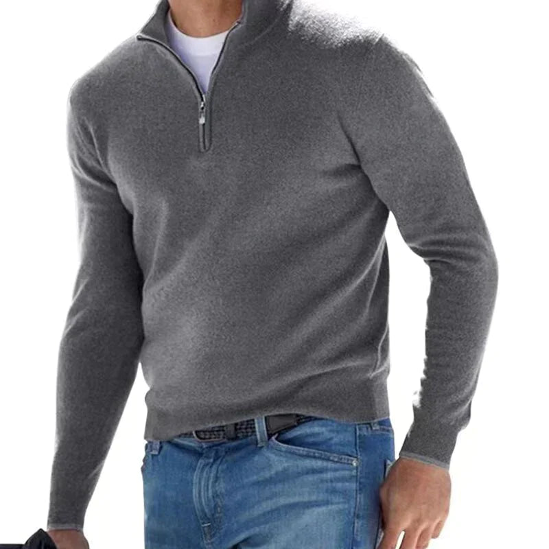 Half-Zip Pullover - Warmer Langarm-Strickpullover für Männer-HauteBerlin