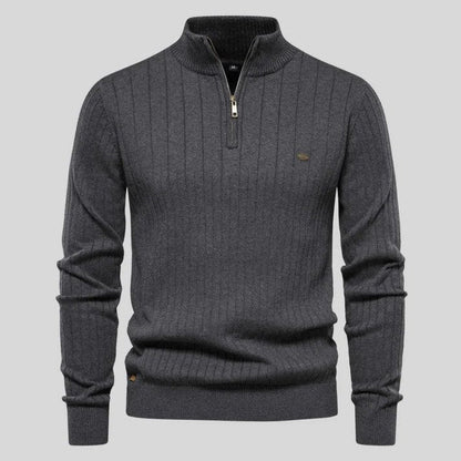 Half Zip Sweater - Langarm - Stehkragen - Strickpullover - Herren Pullover-HauteBerlin