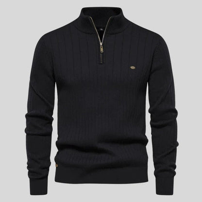Half Zip Sweater - Langarm - Stehkragen - Strickpullover - Herren Pullover-HauteBerlin