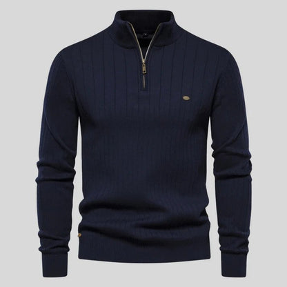 Half Zip Sweater - Langarm - Stehkragen - Strickpullover - Herren Pullover-HauteBerlin