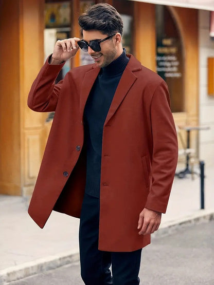Hank Wolljacke | Klassischer Wollmantel für Männer-HauteBerlin