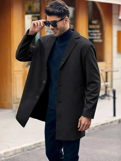 Hank Wolljacke | Klassischer Wollmantel für Männer-HauteBerlin