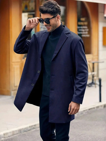 Hank Wolljacke | Klassischer Wollmantel für Männer-HauteBerlin