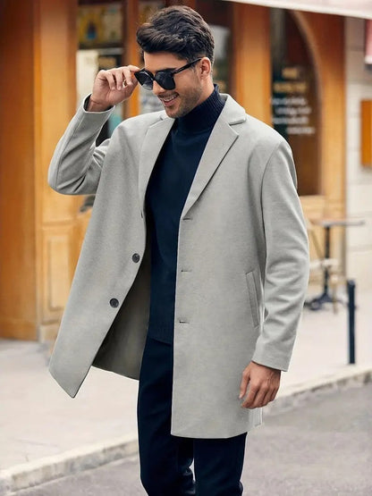 Hank Wolljacke | Klassischer Wollmantel für Männer-HauteBerlin