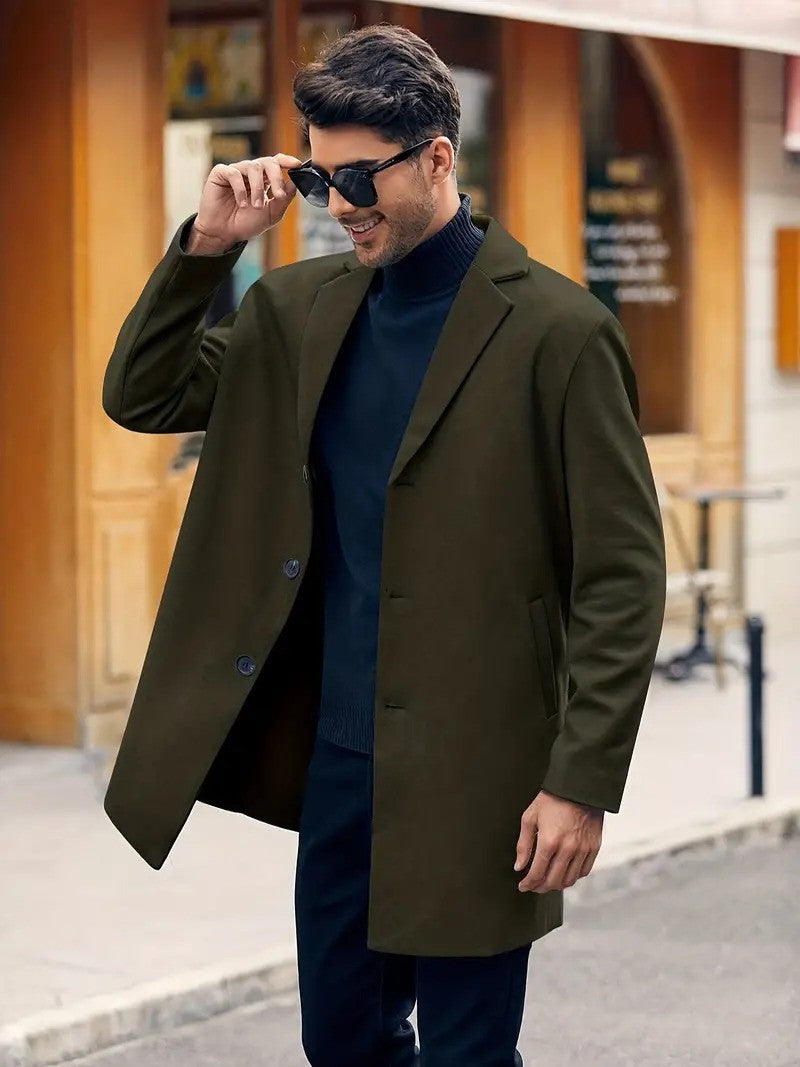 Hank Wolljacke | Klassischer Wollmantel für Männer-HauteBerlin