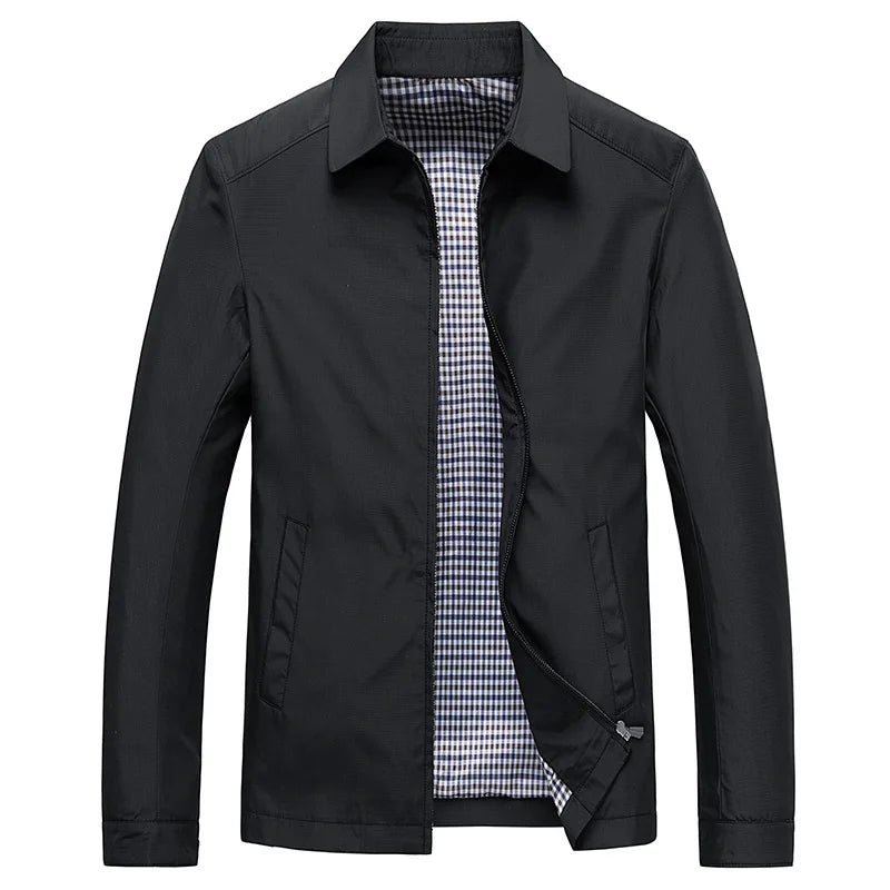 Harrington Jacke – mit Reißverschluss – leicht – winddicht – Herrenjacke-HauteBerlin