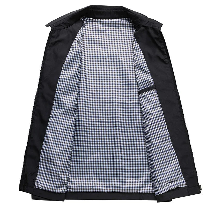 Harrington-Jacke – wasserdichte, winddichte Herbstjacke für Herren mit Reißverschluss-HauteBerlin