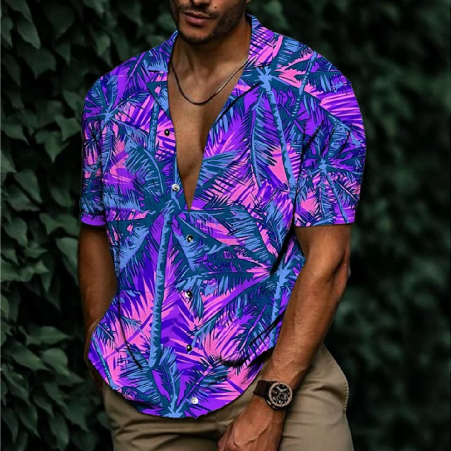 Hawaii Florale Bluse Für Männer-HauteBerlin