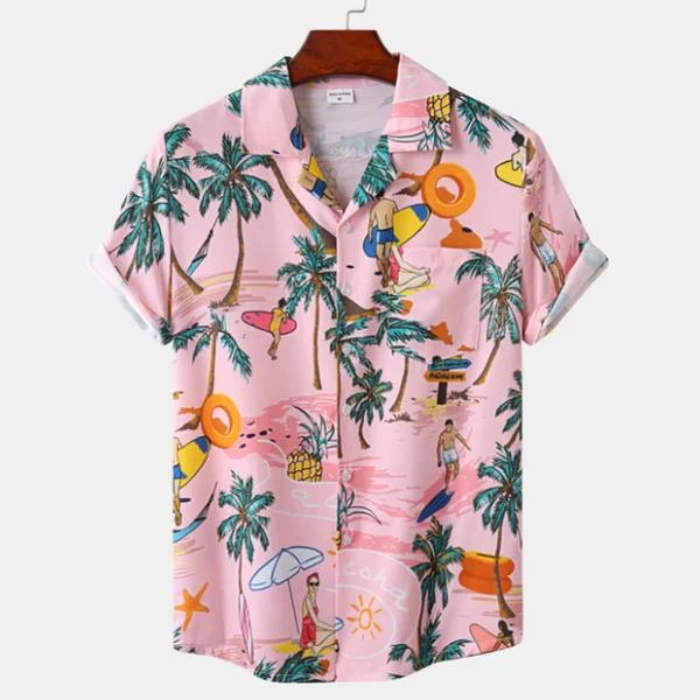 Hawaii Surf Floral Bluse für Männer-HauteBerlin