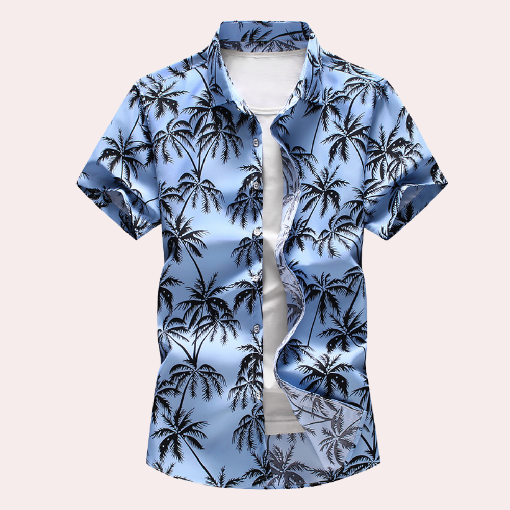 Hawaiihemd | Bedruckt | Mit Knöpfen | Kurzarmhemd | Sommerhemd für Männer-HauteBerlin
