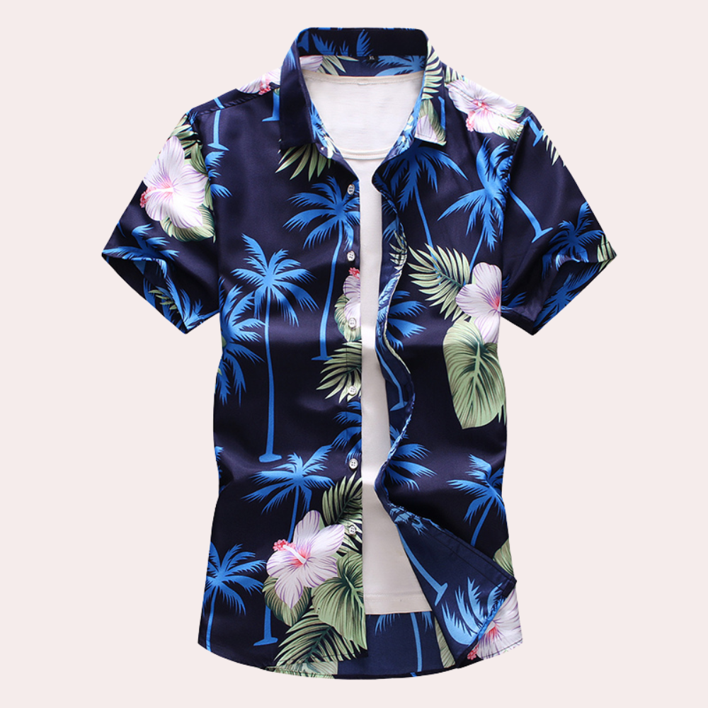 Hawaiihemd | Bedruckt | Mit Knöpfen | Kurzarmhemd | Sommerhemd für Männer-HauteBerlin