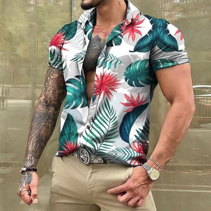 Hawaiihemd - Button-Up - Bedruckt - Kurzarmhemd - Herrenhemden-HauteBerlin