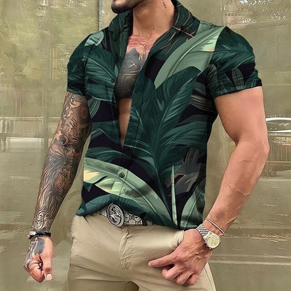 Hawaiihemd - Button-Up - Bedruckt - Kurzarmhemd - Herrenhemden-HauteBerlin
