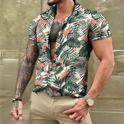 Hawaiihemd - Button-Up - Bedruckt - Kurzarmhemd - Herrenhemden-HauteBerlin