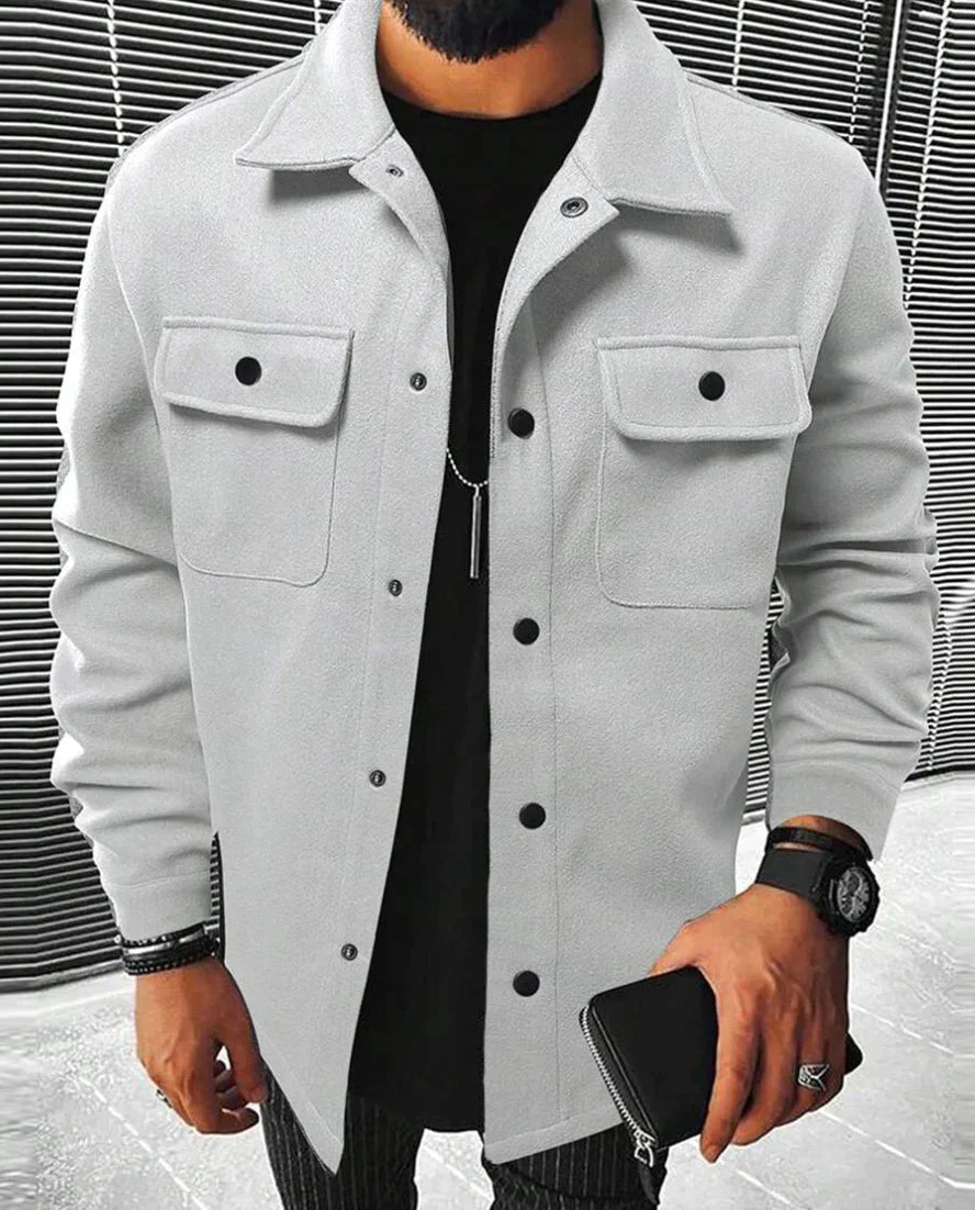 Hemdjacke – Herren-Langarm-Overshirt mit Knopfleiste-HauteBerlin