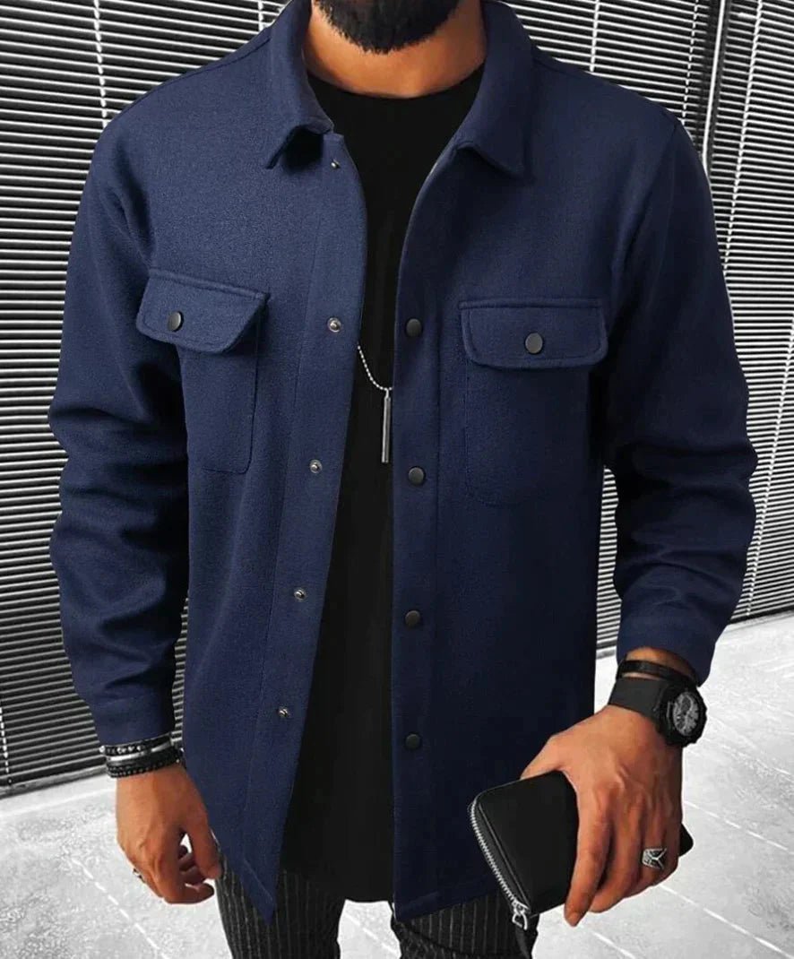 Hemdjacke – Herren-Langarm-Overshirt mit Knopfleiste-HauteBerlin