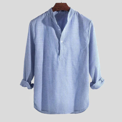 Henley-Shirt – Langärmliges gestreiftes Shirt für Männer-HauteBerlin