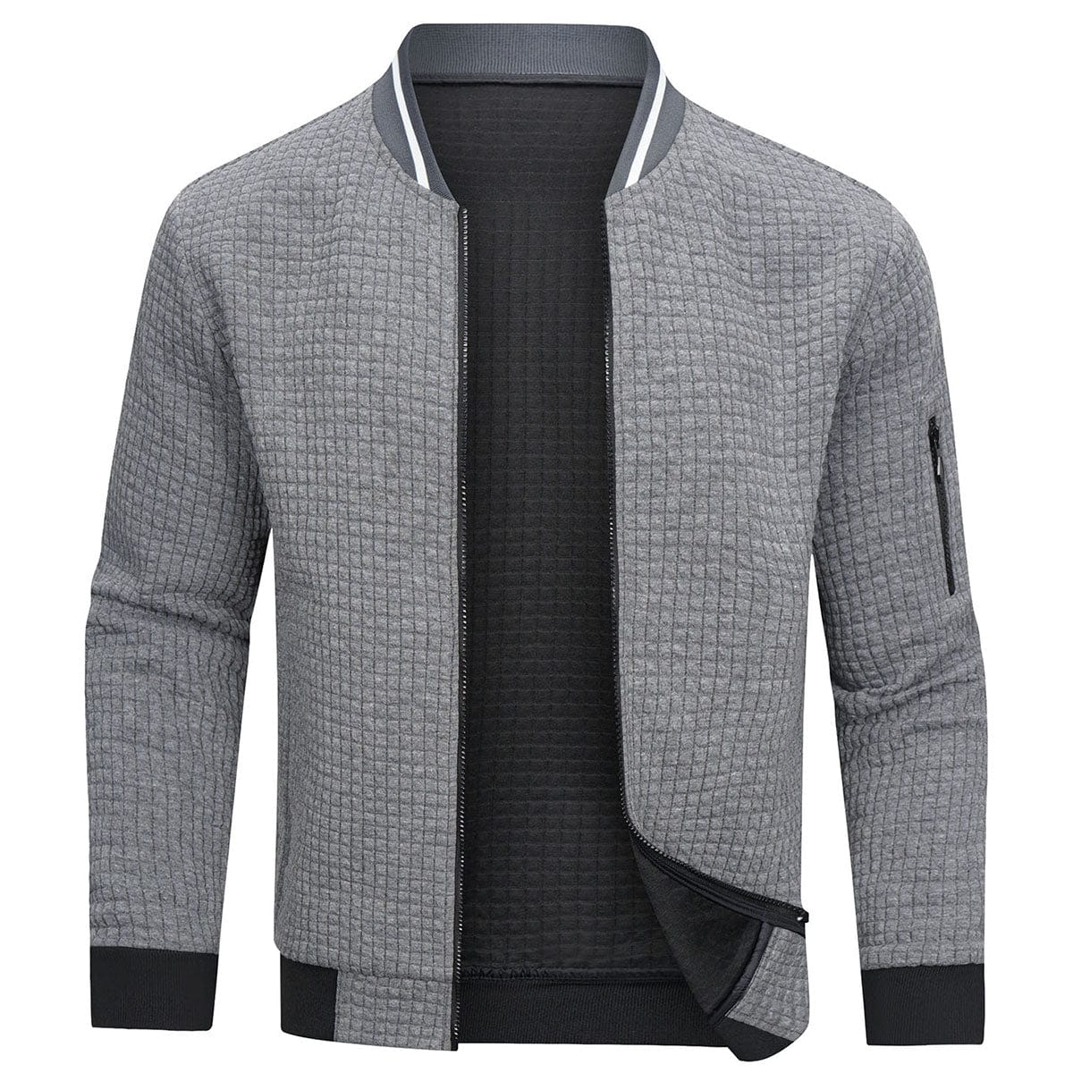 Herren-Cardigan | Langarm | Freizeitkleidung | Reißverschluss-Cardigan | Herrenbekleidung-HauteBerlin