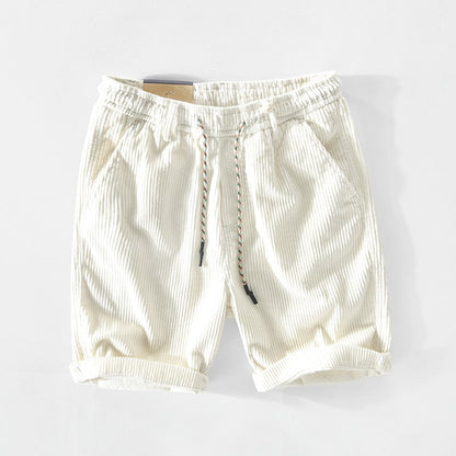 Herren-Cordshorts | Elastischer Bund | Locker sitzend | Sommershorts | Herren-Shorts-HauteBerlin