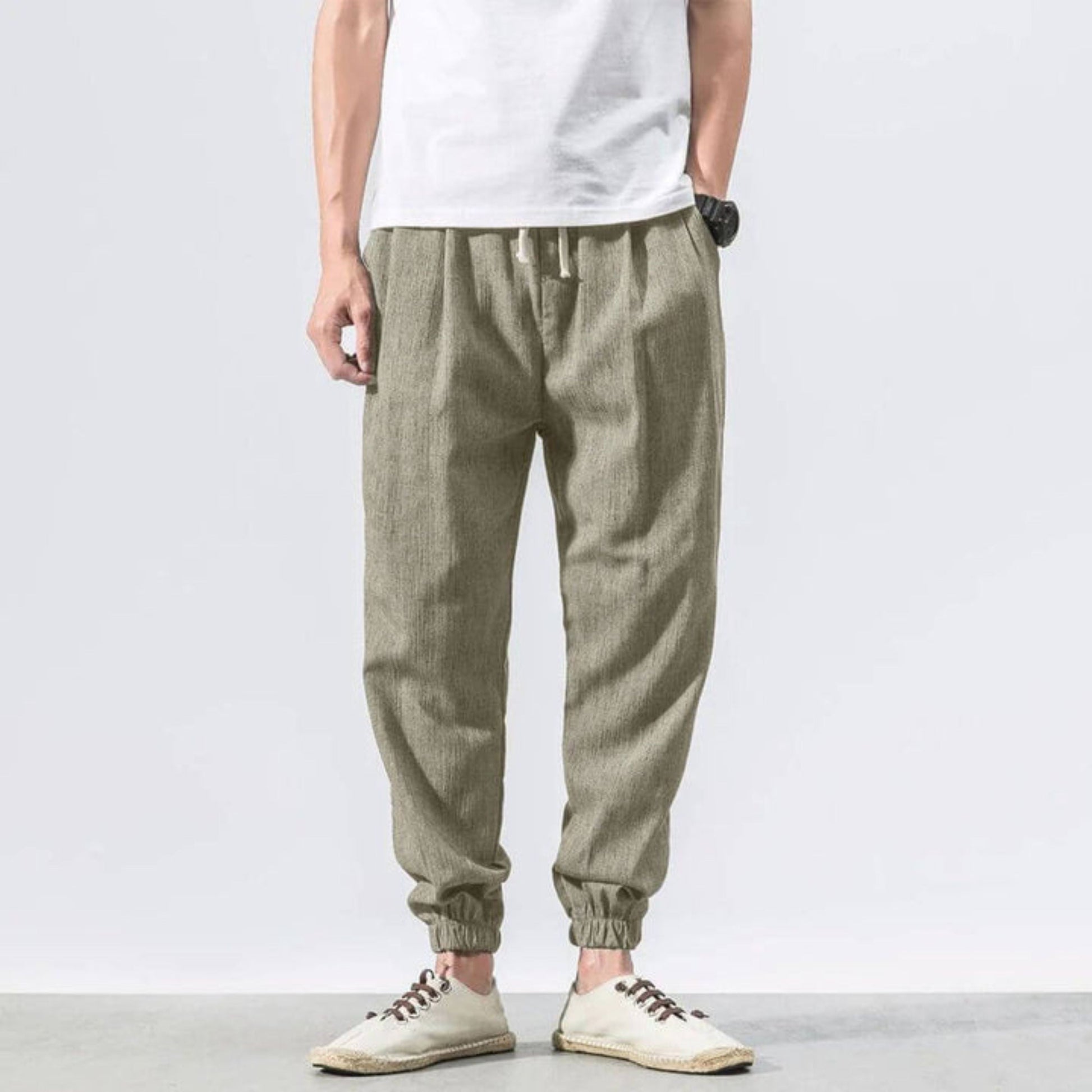 Herren Jogger - Freizeit - Leichtgewicht - Kordelzughosen - Herrenhosen-HauteBerlin