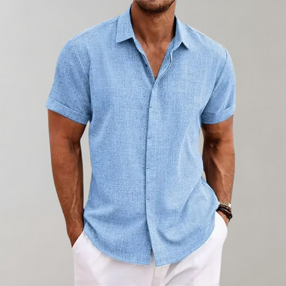 Herren-Kurzarmhemd | Knopfleiste | Kragen | Poloshirts | Sommerhemd-HauteBerlin