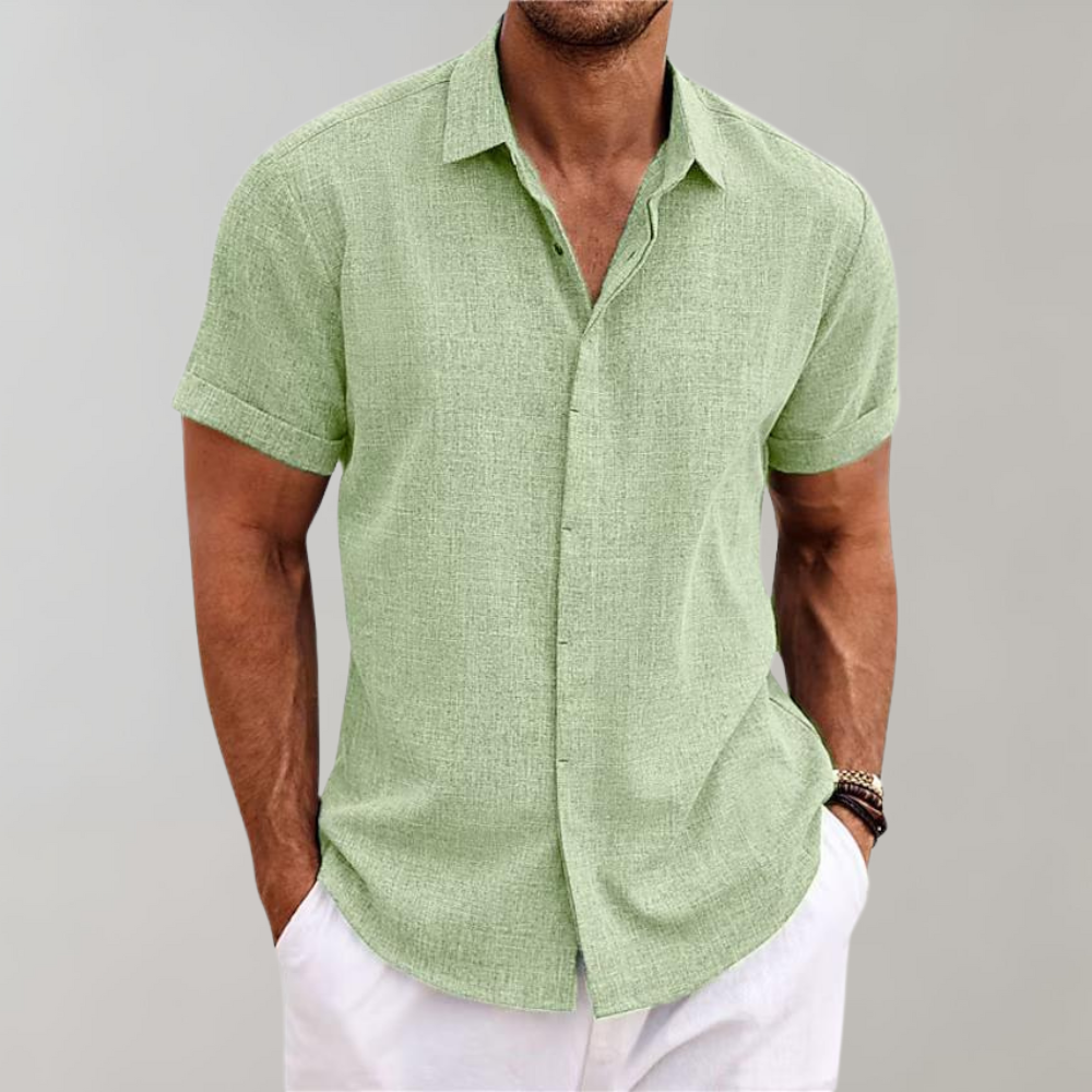 Herren-Kurzarmhemd | Knopfleiste | Kragen | Poloshirts | Sommerhemd-HauteBerlin