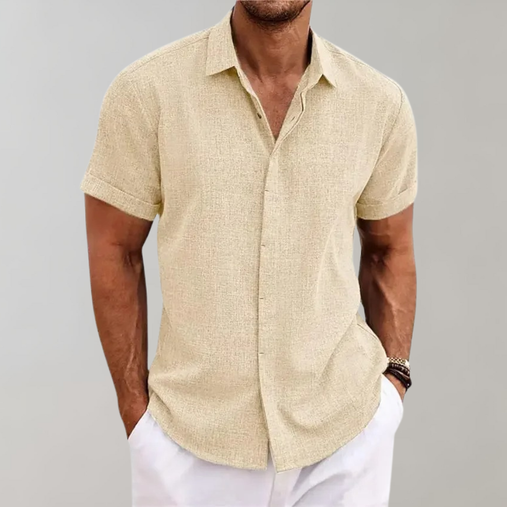 Herren-Kurzarmhemd | Knopfleiste | Kragen | Poloshirts | Sommerhemd-HauteBerlin