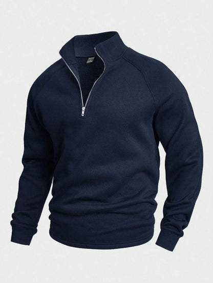 Herren-Pullover mit halbem Reißverschluss | Warm | Winter | Sweatshirt | Herren-Pullover mit Viertelreißverschluss-HauteBerlin