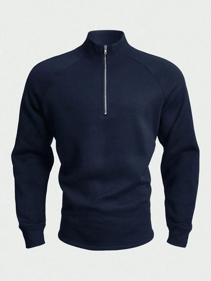 Herren-Pullover mit halbem Reißverschluss | Warm | Winter | Sweatshirt | Herren-Pullover mit Viertelreißverschluss-HauteBerlin