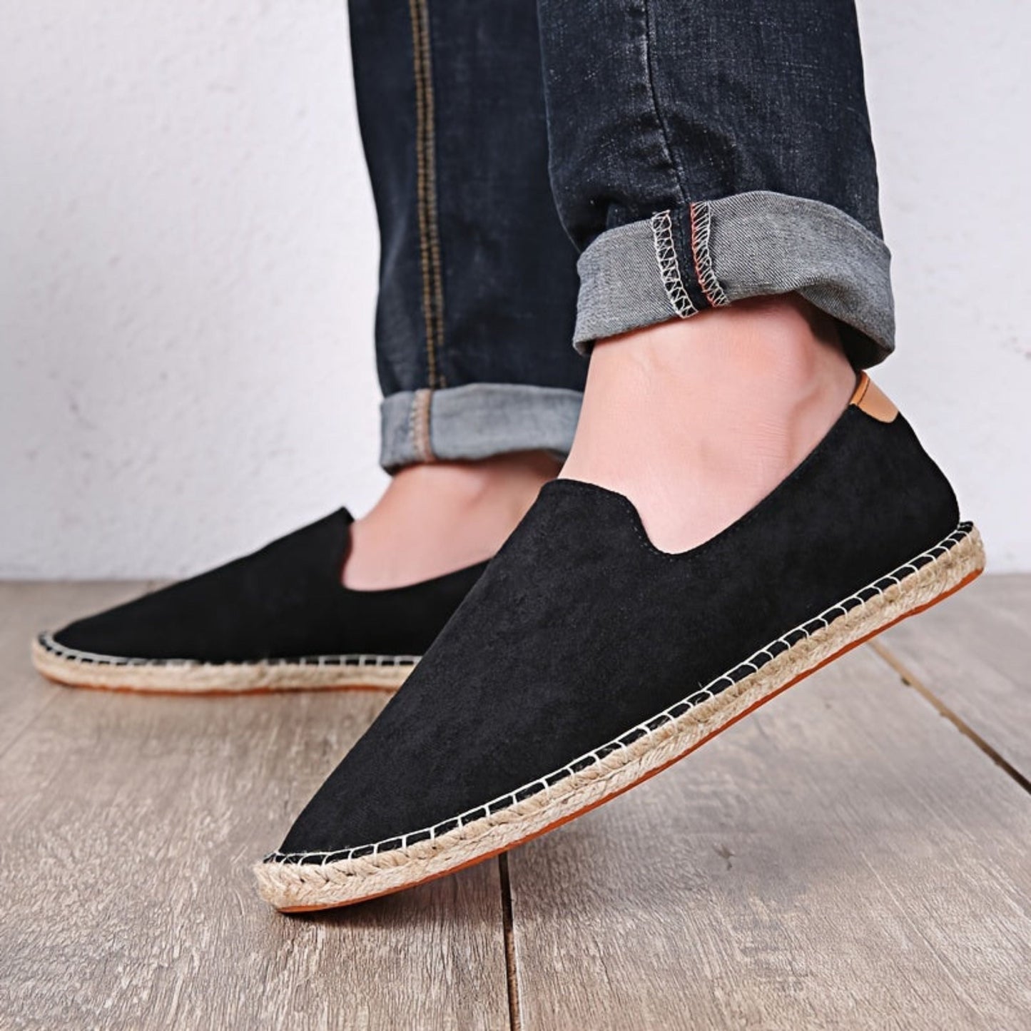 Herren Sommerschuhe - Flach - Slip-On - Leichte Schuhe - Herren Espadrilles-HauteBerlin