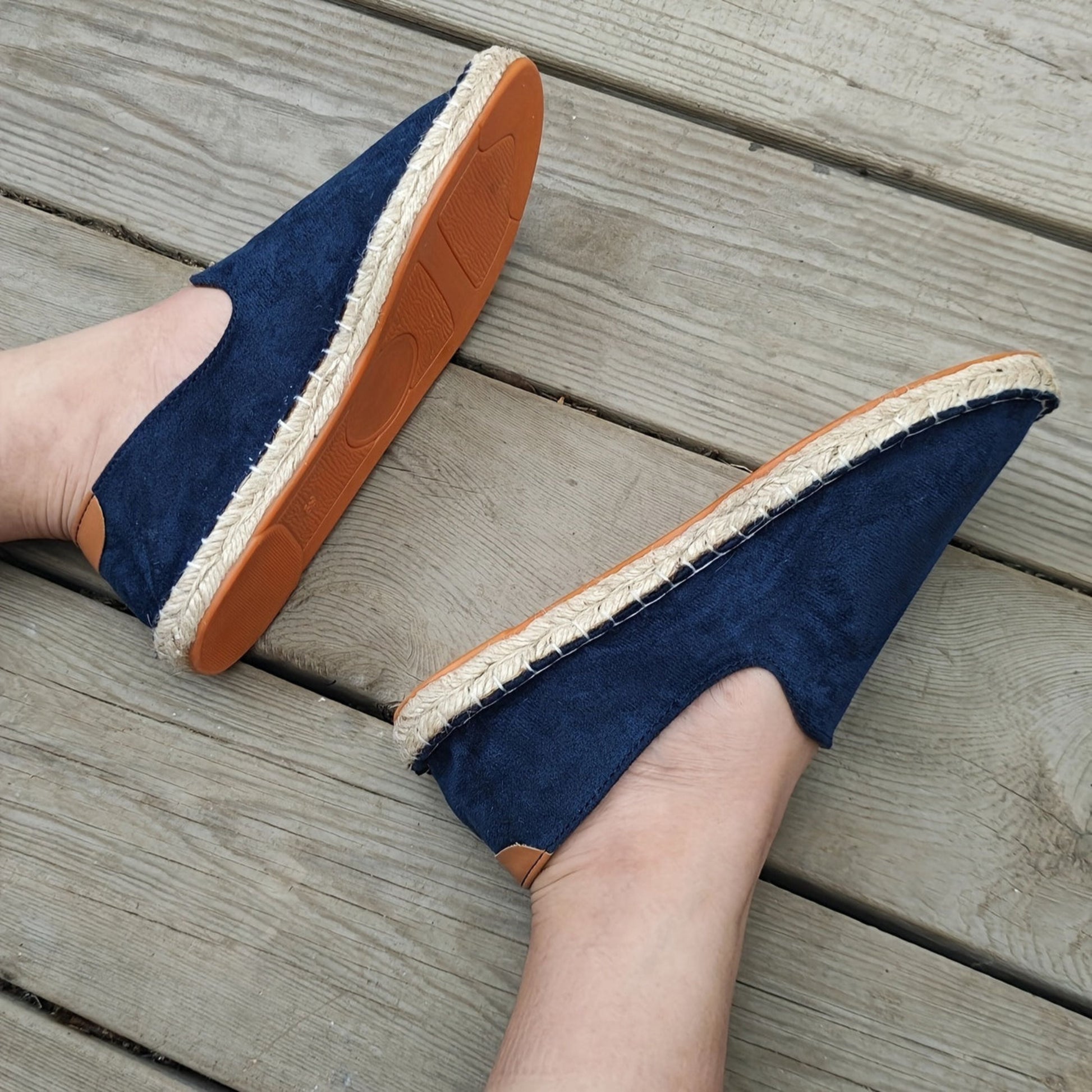 Herren Sommerschuhe - Flach - Slip-On - Leichte Schuhe - Herren Espadrilles-HauteBerlin